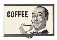 Coffee Geek in Bow Tie Retro Image Decorative Pill Box