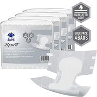Healthy Spirit Breathable Disposable Adult Diaper Briefs for Incontinence Super Absorbent with Tabs, Medium, 100 Count