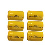 1/2 C Size 1/2 D Size Rechargeable NI-MH Btteries 1.2v Count (6PC1/2D 2400mAH))