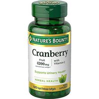 Natures Bounty Cranberry Fruit Plus Vitamin C, 4200mg 120 Softgels