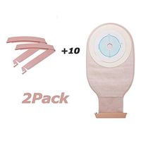 Ostomy Drainage Bags with Clip, Disposable Skin-Friendly Stoma Supplies, Ostomy Colostomy Pouch for Illeostomy Stoma Care and Colon Surgery,20pcs