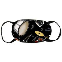 NiYoung Anti-Dust Earloop Mouth Covers for Women Men Kids, Rock Drum Stand Reusable Mouth-Muffle for Pollen Smog, Running - Anti Pollution