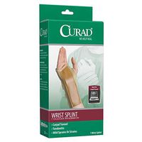 Curad Elastic Wrist Splint with Aluminum Stay, Left, Large