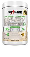 Six Star Naturally Flavored Whey Protein Plus Vanilla, 1.5 Pound, Black and Red, XS-Man