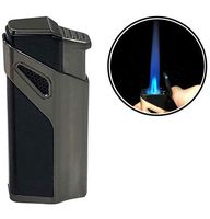 Prestige Import Group - Matrix Contemporary Design 3 Flame Torch Lighter with Built-in Punch Cutter - Color: Gun Metal