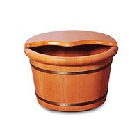 Foot Tub,Oak Foot Bath Barrel,Household Solid Wood Foot Bath Barrel,Pedicure Barrel,Thickened Wooden Foot Bath with Lid,for Foot Massage Spa