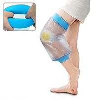 Knee Cast Cover for Shower, Waterproof TPU Shower Bandage and Cast Protector for Knee Replacement Surgery, Wound, Burns Watertight Protection Reusable