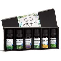 Boobeen Essential Oil Set - Premium Gift Set - 100% Upgraded Pure Aromatherapy Essential Oil Kit - for Diffuser Air Fresher, Home, Office, Bath, SPA, Face (6 x 10ml Bottles)