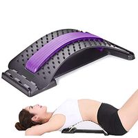 PUAG Lumbar Supports Waist Massager-Stretching Equipment Massager Stretcher Fitness Support Waist Relaxation Friends Pain Spine Relief Massager News,Purpleblack