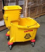 9TRADING Commercial Restaurant Hall Floor Cleaning MOP Trolley Water Bucket with Wringer