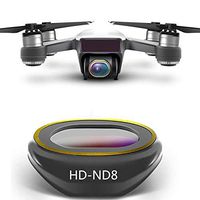 Rantow Gimbal Camera Multi-coated HD Lens Filter Set for DJI Spark Drone, Click-on Design No Tools Needed UV CPL Polarizer ND4 ND8 ND16 ND32 Neutral Density (HD-ND8)