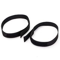 Fushida 2 PCS Legs Restraints Belt for Wheelchairs - Black Footrest Strap for Limited Mobility People - Double Fixation for Adult Spacing Foot Assistance(Black, FYH477)