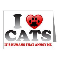 Note Card Love Cats It's Humans That Annoy Me