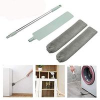 Dust Brush Long Handle Mop Bedside Sweep, Microfiber Hand Duster, Retractable Gap Dust Cleaning Artifact, Removable and Washable Telescopic Dust Collector for Home Bedroom Kitchen Reusable