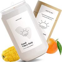 Note to Self: Scented Aromatherapy Candles (Citron Mandarin) to Express Yourself | Decorative Soy Candles with Fall Scents You'll Crave | Big Eco-Friendly Long Lasting Candles -White Large