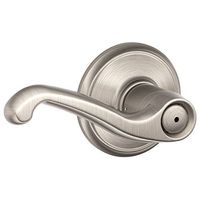 Schlage 582413 F40FLA619 Flair Privacy Lever, Satin Nickel