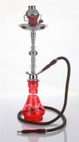 1 hose 23" Shabab Red Hookah Shisha Nargila water glass vase pipes smoke sale
