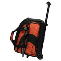 Pyramid Path Deluxe Double Roller with Oversized Accessory Pocket Bowling Bag (Black/Orange Circuit)