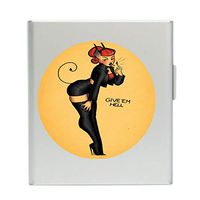 Chaoticfashion Pin-up Cigarette case Handmade Flash Tattoo Give 'em Hell Gifts Gift