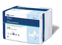 Wings Ultra Adult Brief Tab Closure Large Disposable Heavy Absorbency, 77074 - Pack of 18