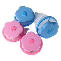 Daily-buy 4PCS Hair Floating Pet Fur Catcher Lint Fluff Grabbing Washing Machine Laundry Ball Remover Filter Bags Random Color