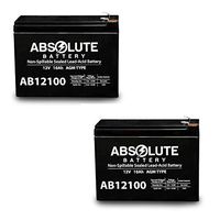 2 Pack AB12100-S 12V 10AH Currie eZip 400, E-400, E400 Scooter Battery