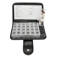 ULTNICE Daily Pill Box Organizer 28 Compartments Case Pill Storage