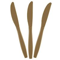JF World Gold Premium Plastic Knives 48ct