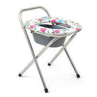 Folding Portable Elderly Commode Chair, Camp Toilet Seat for Camping Outdoor - Comfortable Portable Potty for Adults and Kids by