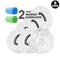 Microfiber Mop Head Refills Spin Mop Head Replacement Clean Refill Easy Cleaning Mop Head Replacement (5 Pack)