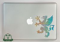 Griffin Specialty Vinyl Decal Sized to Fit A 13" Laptop - Silver Metal Flake