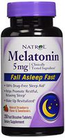 2 Pack: Natrol Melatonin 5 Milagram Strawberry Flavor 250 Fast Dissolve Tablets