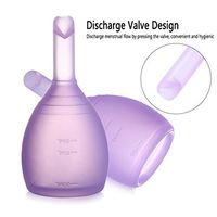 XNJHMS Reusable Me-dical Silicone Gel Lady Discharge Valve Menstrual Cup Feminine Soft Menstrual Period Leak Free Safety Feminine Cup,S