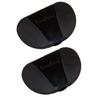 VitaCarry Small 4 Compartment Pocket Pill Box Holds up to 20 Aspirin Size Tablets - 3.0" x 2.0" x 0.6" (Pack of 2 - Black)