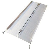 Goujxcy Threshold Ramps,6FT Portable Folding Aluminum Wheelchair Threshold Ramp with Ribbed Surface and Carrying Handle