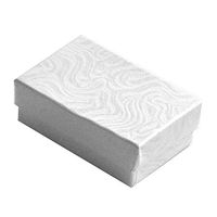 100 Cotton Filled Boxes, 2 5/8" x 1 3/4" x 1" , White size #21