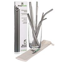 Variety Pack of Reusable Metal Straws for all drink/cup sizes by StrawPanda- Stainless Steel Eco-friendly straws