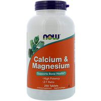 Now Foods Calcium & Magnesium - 250 Tablets (single pack)