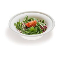 Bagasse Bowl, Salad Bowl, Round Bowl - Durable All Natural, Biodegradable, Disposable Material - 6" - 11.5 oz  - White - 100ct Box - Restaurantware