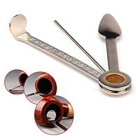 Hometu 3in1 Stainless Steel Catlinite Cleaner, Pocket Smoking Tobacco Pipe Cleaner Reamers Tamper Cleaning Tool Only Cleaner