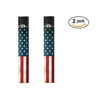 2-Pack Juul Skin Wrap juul Decal Skin– 10+ Designs Unique Vinyl wrap Juul Skin Cover (American Flag)