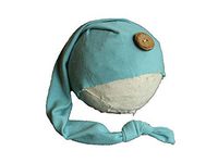 AMOS and SAWYER Knotted Sleeping Hat, Photography Prop (Newborn, Robin's Egg - Round)