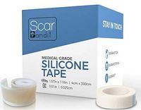 Scar Bandit Soft Silicone Gel Tape 1.57 X 118 in|Trim-to-size| Fixation| C Section,Keloid, Surgery, Burn, Acne Scar formation Treatment| 100% Medical-Grade Silicone|Latex-free (1.57 X 118 in)