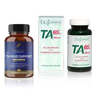 T.A. Sciences | TA-65 Supplement | 1x90 Capsules | 250 U | Free Extra Strength Thyroid Support