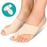 Bunion Corrector Sleeves with Gel Pad and Unti-Slip Strap Design with 1 Pair Big Toe Separators Pain Relief for Hallux Valgus, Hammer Toe Can be Used in Shoes or Wear Barefoot Day and Night Time