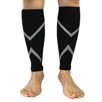 PAWACA Calf Compression Sleeve, Shin Splint Calf Guard Leg Compression Socks for Men & Women Sporting Running, Cycling, Travel, Leg Pain(1 Pair, Black, XL)