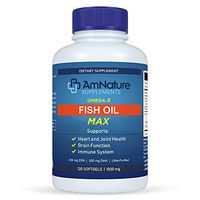 Omega 3 Fish Oil Supplement - Immune & Heart Support Benefits – Promotes Joint, Eye, Brain & Skin Health Fatty Acids | EPA 400mg DHA 300mg | Ultra-Purified 120 Softgels 1000 Mg | Super Strength