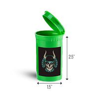 Skull Horns First Aid Case Pill Container ID 7201G