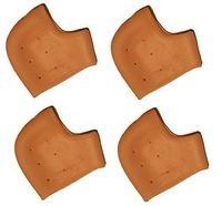 Plantar Fasciitis Heel Protectors 2 Pairs (4 Pieces) – Care and Relieve Foot Heel Pain, Achilles Tendonitis, Metatarsal, Cracked Heels Treatment - Soft, Comfort Air Hole Silicone Gel Insoles Sleeves