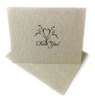 Thank You Boxed Note Card Set - 18 Boxed Note Cards & Matching Envelopes - Elegant Heart